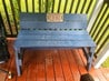Small painted bench with back